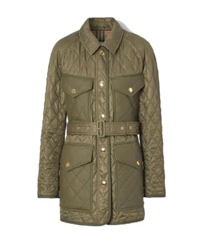 Burberry Diamond Quilted Field Jacket In Multi