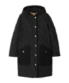 Burberry Roxby Diamond-quilted Mid-length Coat In Black