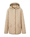 Burberry Beige Quilted Thermoregulated Jacket In Brown