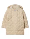Burberry Childrens Quilted Coat In Neutrals