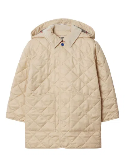 BURBERRY DIAMOND-QUILTED HOODED JACKET