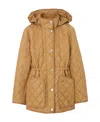 Burberry Diamond-quilted Hooded Jacket In Nude