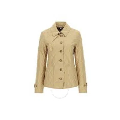 Burberry Diamond Quilted Jacket In Neutral