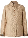 Burberry Quilted And Folded Collar Cotton Dress In Beige