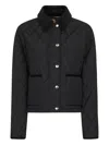 Burberry Check Lining Quilted Nylon Dorset Jacket Clothing In Black