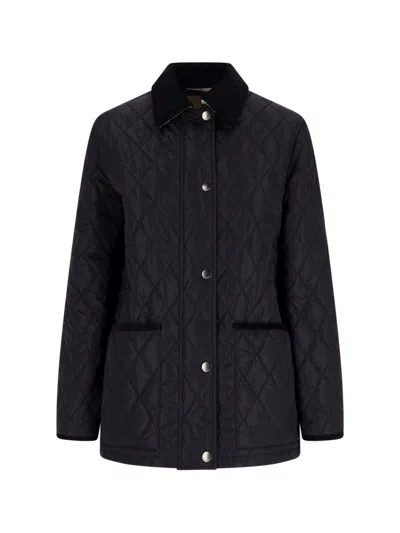 Burberry Diamond Quilted Jacket In Black