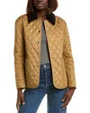 Burberry Giacca Trapuntata Con Colletto In Velluto In Brown