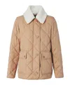 Burberry Diamond-quilted Jacket In Nude