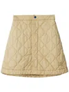 Burberry Almond Beige Quilted A-line Skirt In Neutrals