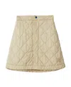 Burberry Quilted Mini Skirt In Nude