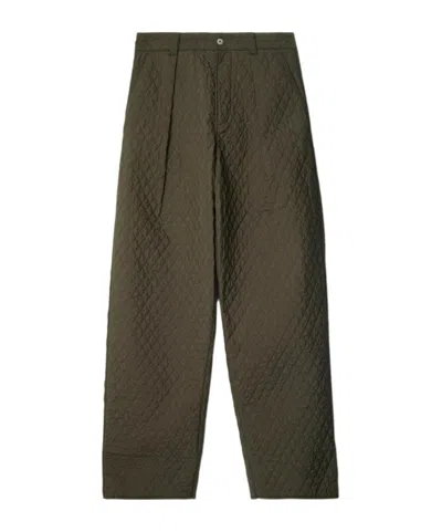 BURBERRY BURBERRY DIAMOND-QUILTED STRAIGHT-LEG TROUSERS