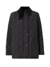 Burberry Diamond Quilted Thermoregulated Barn Jacket In Black