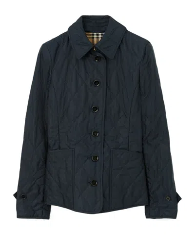 Burberry Diamond-quilted Thermoregulated Jacket In Black