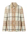 Burberry Dranefeld Check Down Jacket In Nude
