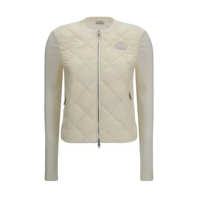Burberry Diamond-quilted Hybrid Knit Quilted Vest In Neutral