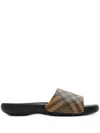 Burberry Check Pattern Slip-on Slides