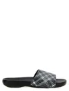 Burberry Patterned Strap Open Toe Rubber Sandals In Multicolor