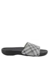 Burberry Dive Embossed Check Pool Slide Sandal In Multicolor