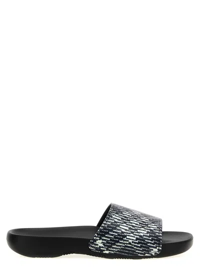 Burberry Dive Check Sandals In Multicolor