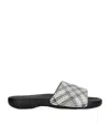 Burberry Dive Embossed Check Pool Slide Sandal In Beige