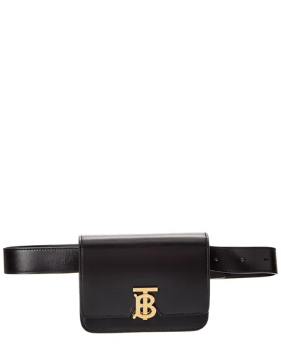 Burberry Dnu  Tb Leather Belt Bag (authentic ) In Black