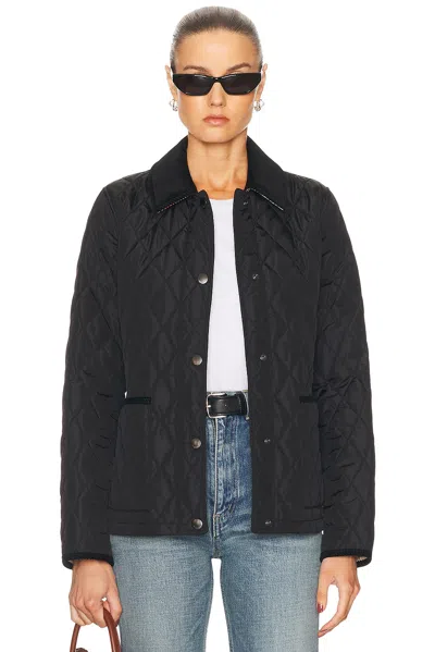 Burberry Quilted Nylon Jacket In Black