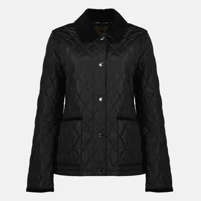 Burberry Dorset Logo-check Mini Jacket In Blck/snd Ip Check