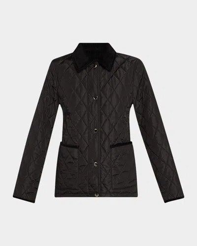 Burberry Dorset Quilted Barn Jacket In Black