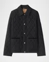 Burberry Check Lining Quilted Nylon Dorset Jacket In Black