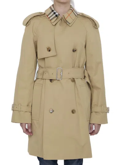 BURBERRY BURBERRY DOUBLE BREASTED BELTED TRENCH COAT