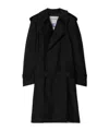 Burberry Double-breasted Belted Trench Coat In Black