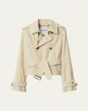 Burberry Double-breasted Belted Trench Jacket In Alpine