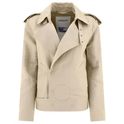 BURBERRY BURBERRY DOUBLE-BREASTED CANVAS TRENCH JACKET