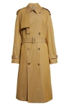 BURBERRY BURBERRY DOUBLE BREASTED COTTON GABARDINE TRENCH COAT