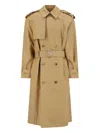 Burberry Mens Spelt Double-breasted Cotton Trench Coat In Brown