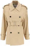 BURBERRY BURBERRY DOUBLE-BREASTED MIDI TRENCH COAT WOMEN