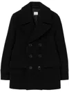 Burberry Wool Blend Pea Coat In ブラック