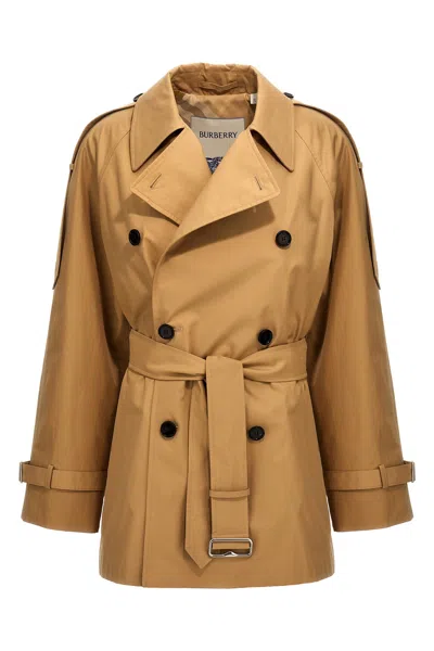 BURBERRY BURBERRY DOUBLE-BREASTED SHORT TRENCH COAT