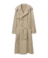 Burberry Double-breasted Silk Trench Coat In Nude