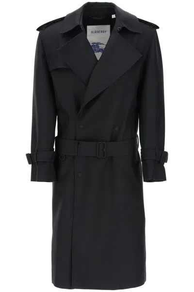 BURBERRY BURBERRY DOUBLE-BREASTED SILK TWILL TRENCH COAT WOMEN