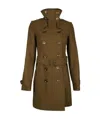 Burberry Double-breasted Slim Coat In Brown