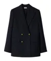 Burberry Wool Tailored Jacket In Black