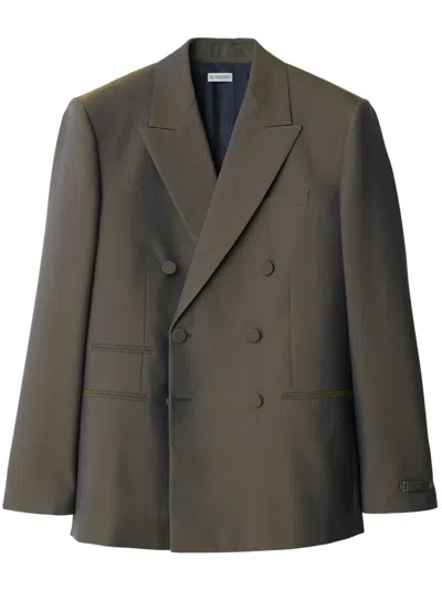 Burberry Wool Tailored Jacket In Reef