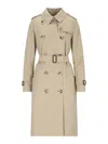 Burberry Mid-length Kensington Heritage Trench Coat Women In Beige