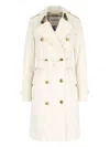 Burberry Waist Belted Double-breasted Epaulettes Jacket