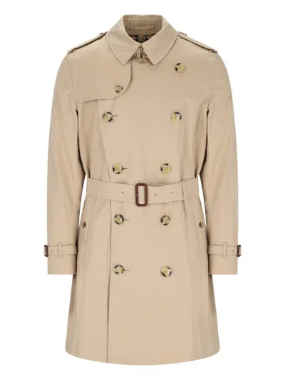 Burberry Cotton Gabardine Trench Coat In Nude