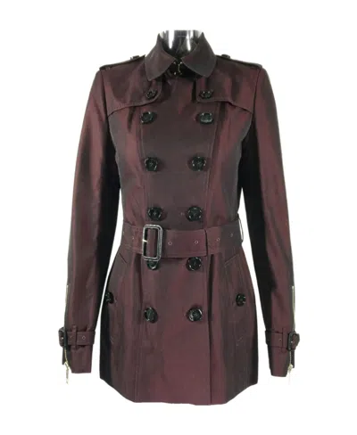 Burberry Double-breasted Trench Coat In Black