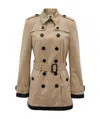 Burberry Double-breasted Trench Coat In Brown