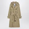 Burberry Double-breasted Trench Coat In Hamper Color In Nude
