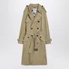 Burberry Double-breasted Trench Coat In Hamper Color In Nude